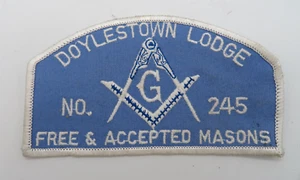 Masonic Doylestown Lodge No. 245 Embroidered Patch Emblem Mason Freemason - Picture 1 of 3