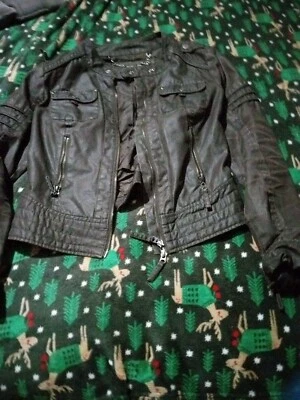 BLANC NOIR~ Women's Moto/Biker Style Jacket- Size Small, Cocoa Brown  - Image 1 of 4