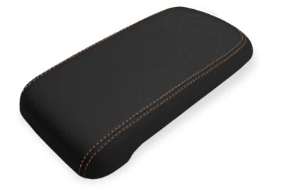 Fits 2015-2019 Chevrolet Colorado PVC Console Lid Armrest Cover Orange Stitch - Изображение 1 из 4