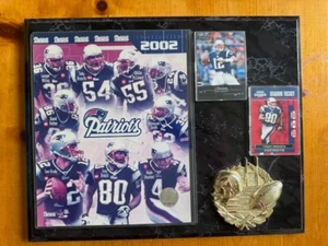 2002 New England Patriots NFL Champion Plaque Tom Brady Troy Brown Karten 15x12 - Bild 1 von 2