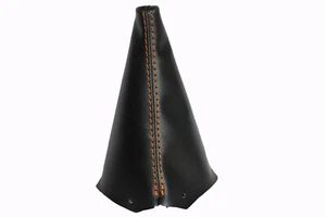 Fits 02-06 Mini Cooper Real Leather Manual Shift Boot w/Orange Stitch - Bild 1 von 5