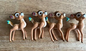 Lot Of (4) Disney Bambi Butterfly on Tail PVC Poseable Figure Toy 3.5" Figure - Picture 1 of 14