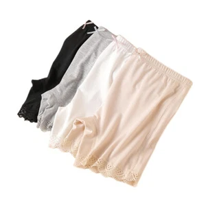 Girl Lined Knickers Modal Safety Render Pants Elastic Solid Leggings Lace Shorts - Picture 1 of 15