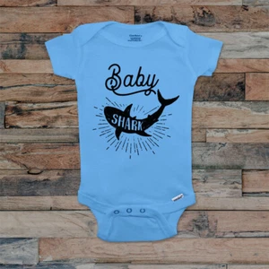 Baby Shark - cute funny Baby Bodysuit Kids Toddler Youth Shirt - Picture 1 of 2