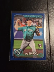 2024 Topps Series 1 Blue SP Emerson Hancock Rookie Seattle Mariners #39 - Picture 1 of 2