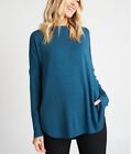 Kit and Ace Burrow Pullover Heather Deep Teal size M French Terry Tunic Top
