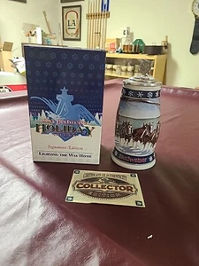 Budweiser 1995 Holiday Stein Signature Edition " Lighting the Way Home" CS263SE - Bild 1 von 13