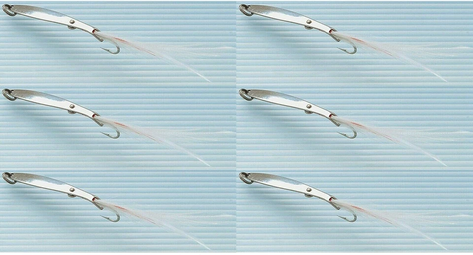  unghietta Artificiali Esca Pesca traina piumetta Mare spigola Ondulante - Immagine 1 di 1