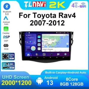 Radio de coche GPS Android reproductor estéreo pantalla para Toyota RAV 4 2007-2012 CarPlay - Imagen 1 de 22