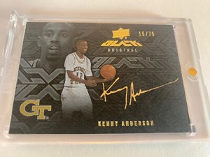 2013-14 UPPER DECK BLACK ORIGINAL SIGNATURES KENNY ANDERSON #/75. MINT CONDITION