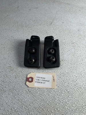 1990-2005 Mazda Miata Soft Top Latch Striker Plate Left Right Pair W Bolts OEM - Image 1 of 4