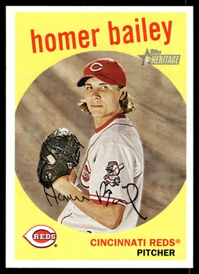 Homer Bailey Topps Heritage #110 2008 Foto 1 de 2