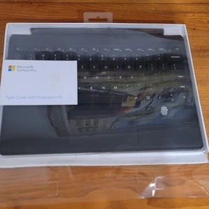 🔥Microsoft Surface Pro Type Cover  Black Fingerprint ID  2017 Open Box - Picture 1 of 7