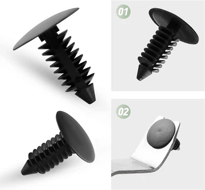 100X Bumper Clips Auto Car Hole Plastic Rivets Fastener Retainer Fender Push Pin Foto 1 de 4