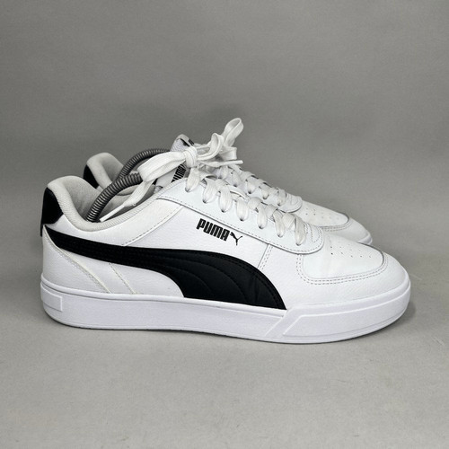Scarpe Puma Caven uomo 10 5 pelle bianca basse stringate sneakers sportive retrò