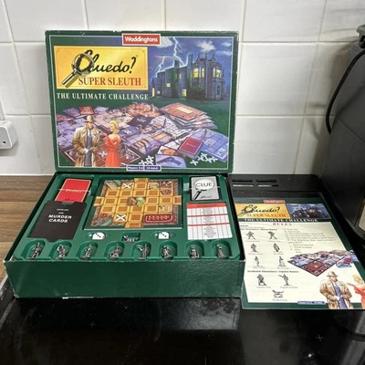 Vintage 1995 Cluedo Super Sleuth Board Game Waddingtons Complete - Image 1 of 4