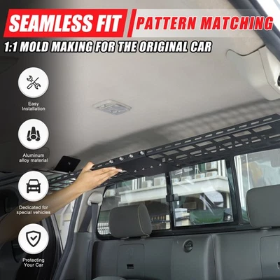 Panel Molle techo fila trasera para Nissan Frontier 2009-2017 estante de almacenamiento de aleación Foto 1 de 4