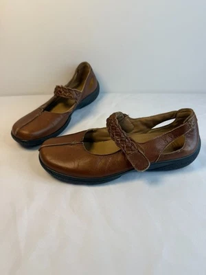 Hotter Shake Mary Jane Mujer Talla 7.5 Cuero Marrón Plano Cómodo Gancho Lazo Zapatos Foto 1 de 4