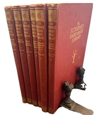 Juego de 6 libros de voz de piano de biblioteca de música de radio para escriba 1946 Vol.  1,2,4,5,6,9 Foto 1 de 4