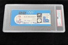 Mike Eruzione Signed Miracle On Ice Ticket PSA Slab 1980 Olympics Hockey Russia