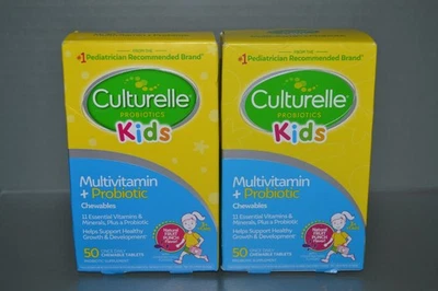 (2) Culturelle Kids Multivitamin Probiotic 50 Chewable Tablet Fruit Punch 01/26+ - Image 1 of 3