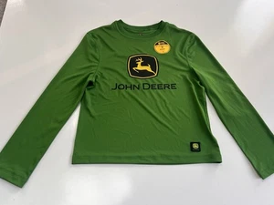 NUEVA Camiseta John Deere Niños Verde Manga Larga Logo Talla Ligera Grande Nueva con Etiquetas - Imagen 1 de 3
