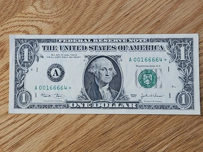 2003 $1 "STAR NOTE BOSTON DISTRICT A00166664* 1 OF 2 CONS SERIAL NUMBERS - Image 1 of 4