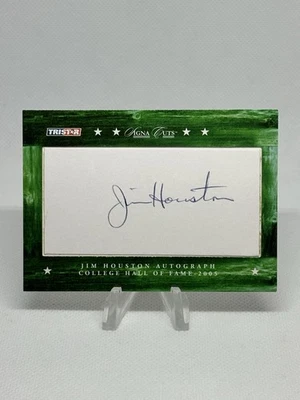2007 Tristar Hidden Treasure Signa Cut Autograph Jim Houston College H.O.F /130 - Image 1 of 2