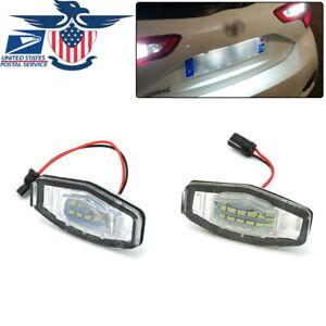2PC Assembly Rear LED Number License Plate Light Tail Lamp For Honda Civic Sedan