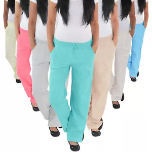 Pantalones de lino holgados de mujer pantalones de cadera pantalones de verano harén pluder pump playa - Imagen 1 de 11