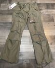 NWT Vintage 90s UFO Spell Out Parachute Rave Cargo Pants Olive Freen Size XS
