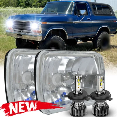 Faros LED alto/bajo punto FIT Ford Bronco 1978 1979 1980-1986 2 piezas 7x6 5x7 Foto 1 de 4