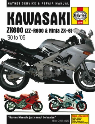 Kawasaki ZX600, ZZ-R600 & Ninja ZX-6 1990-2006 Workshop Repair Manual M2146 - image 1 of 4