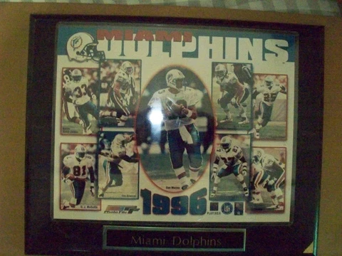 1996 Miami Dolphins Hall of Fame Quarterbacks Framed Plaque Cover