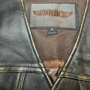 Vintage Unik Ultra Distressed Leather Vest Men’s Medium - Picture 1 of 9