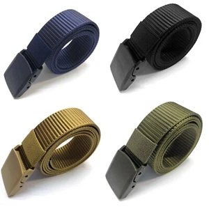 Men's Casual Outdoor Military Tactical Polyester Waistband Canvas Web Belt - Picture 1 of 6