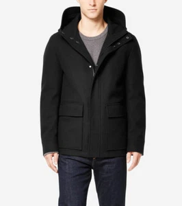 Cole Haan Men's Water-Resistant Wool Jacket with Primaloft Black Small $500 - Picture 1 of 10