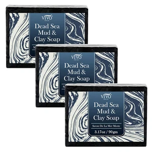 per Lei Dead Sea Soap - Dead Sea Mud Soap for Face and Body - Charcoal Soap Bar - Picture 1 of 12