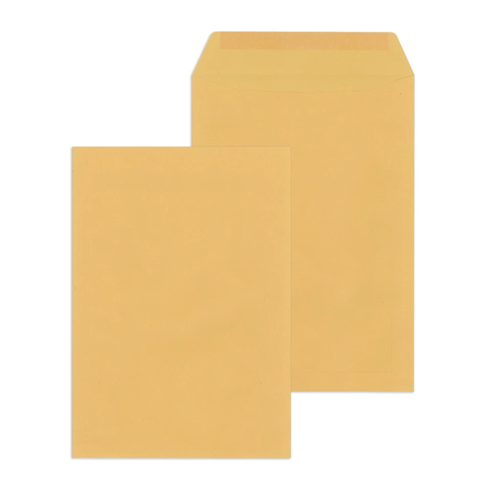 MAILMEDIA 100 x Versandtaschen Briefumschläge Umschläge B4 Braun 110g 250 X 353 mm