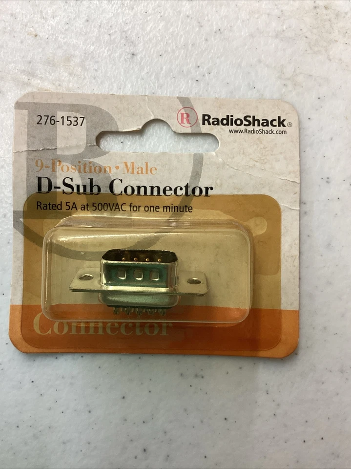 RadioShack 9·Position Male D-Sub Connector No. 276-1537 Solder Terminals - Image 1 of 1