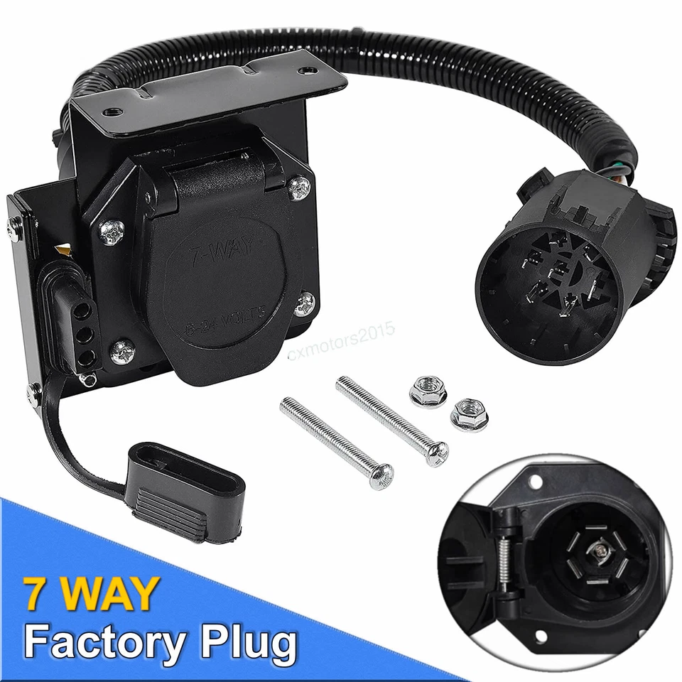 7 Way RV Trailer Multi-Tow 4 Way Light Connector for GMC Sierra 1500 2003-2018 - Image 1 of 4