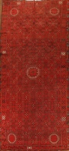 Pre-1900 Antico Verdura Tingere Turkoman Palazzo Misura Annodato a Mano Area - Picture 1 of 12