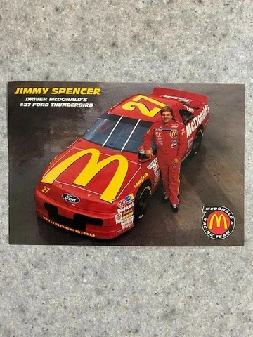 Vintage NASCAR Driver Postcard/Photo - Jimmy Spencer Cover