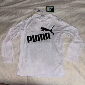 Puma T-Shirt Youth Boys Size 6 - Crew Neck Pullover Long Sleeves - New With Tags - Picture 1 of 11