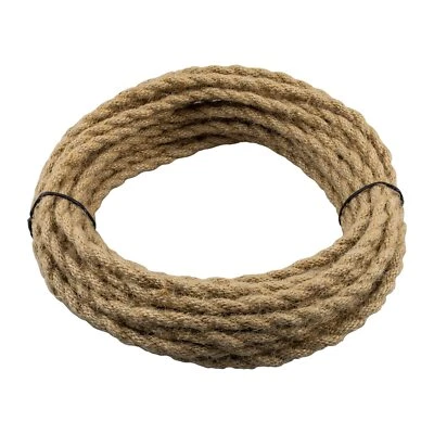 10 Mètres 2 x 075 mm2 Cable Electrique tordu Textile Marron Clair Fil Electri... - Photo 1/4