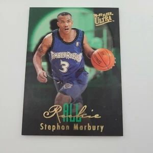 Tarjeta de baloncesto Fleer Stephon Marbury #10 1997 todo novato Minnesota Timberwolves - Imagen 1 de 2
