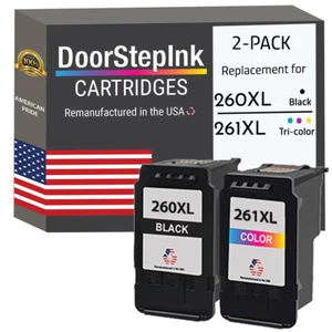DoorStepInk kompatible Patrone für Canon 260XL 261XL Schwarz & Farbe 2 Stück - Bild 1 von 5
