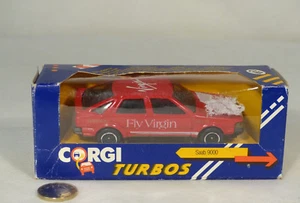 Corgi Toys C106/1 Saab 9000 "Fly Virgin" Near Mint/Boite - Foto 1 di 5