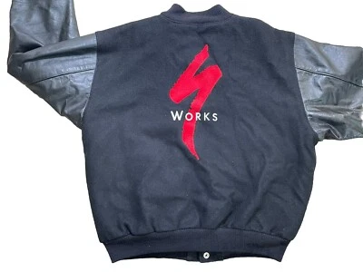 VINTAGE GOLDEN BEAR SPECIALIZED EMPLOYEE JACKET MEDIUM S WORKS MOUNTAIN BIKING - Image 1 of 4