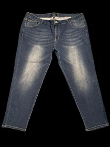 Pantalones de mezclilla para mujer BEE & CECI Los Angeles azules pierna recta talla 22 - Imagen 1 de 5